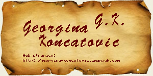 Georgina Končatović vizit kartica